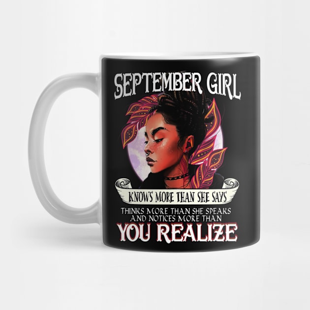 September Girl Black Queen Birthday For Women Quote About Libra by gussiemc